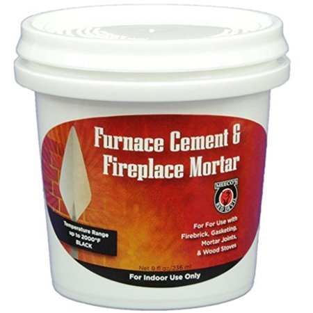 MEECO MANUFACTURING Meeco Manufacturing 1332 Furnace Cement & Mortar; Black - 0.5 Pint 1332